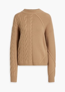 Max Mara - Accordo cable-knit wool and cashmere-blend turtleneck sweater - Neutral - M