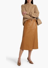 Max Mara - Accordo cable-knit wool and cashmere-blend turtleneck sweater - Neutral - M