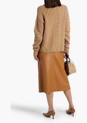 Max Mara - Accordo cable-knit wool and cashmere-blend turtleneck sweater - Neutral - M