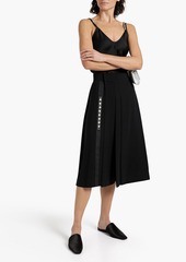 Max Mara - Bruna crystal-embellished crepe top - Black - IT 34