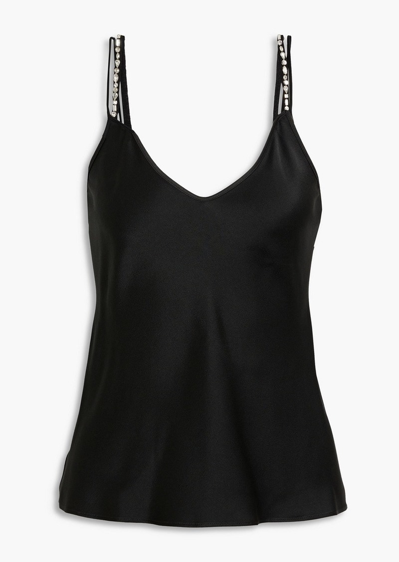 Max Mara - Bruna crystal-embellished crepe top - Black - IT 34