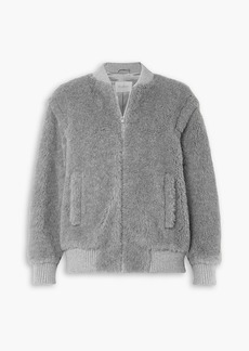 Max Mara - Brushed wool-blend bomber jacket - Gray - IT 46