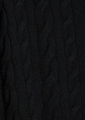 Max Mara - Cable-knit wool and cashmere-blend sweater - Black - S