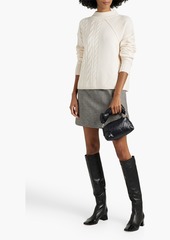 Max Mara - Accordo cable-knit wool and cashmere-blend sweater - White - L