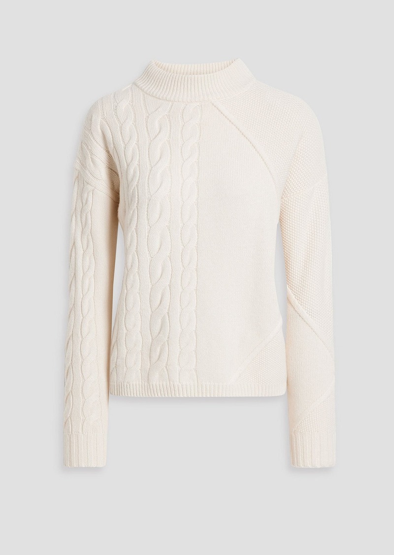 Max Mara - Accordo cable-knit wool and cashmere-blend sweater - White - L