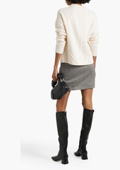 Max Mara - Cento houndstooth wool-blend mini skirt - Black - IT 44