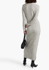 Max Mara - Donegal knitted maxi dress - White - M