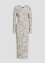 Max Mara - Donegal knitted maxi dress - White - M