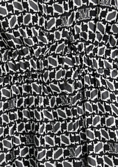Max Mara - Dyser printed silk-twill midi dress - Black - IT 40