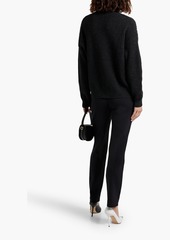 Max Mara - Favore Donegal cable-knit wool-blend turtleneck sweater - Gray - L