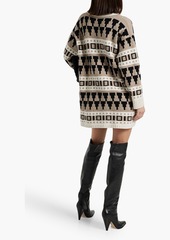 Max Mara - Navarra jacquard-knit wool and cashmere-blend mini dress - Neutral - M