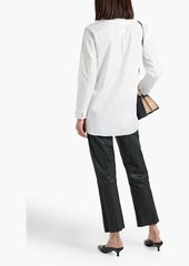 Max Mara - Pleated cotton-poplin shirt - White - IT 36