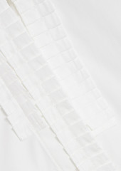 Max Mara - Pleated cotton-poplin shirt - White - IT 42