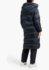 Max Mara - Quilted shell hooded coat - Blue - IT 48