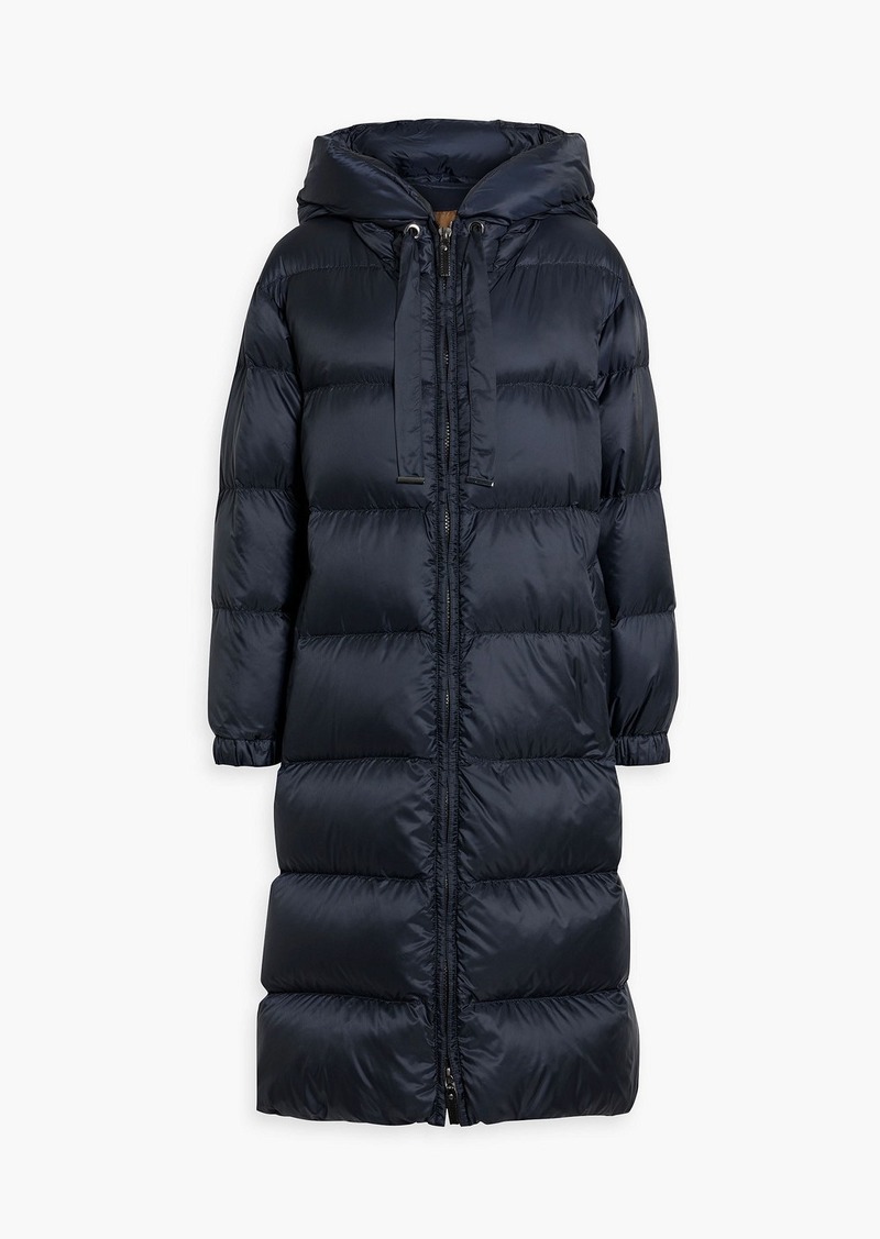 Max Mara - Quilted shell hooded coat - Blue - IT 46