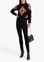 Max Mara - Selina jacquard-knit sweater - Black - M