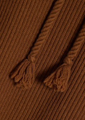 Max Mara - Tasseled wool and cashmere-blend turtleneck sweater - Brown - M