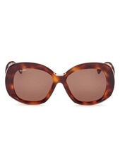 Max Mara Edna 55mm Round Sunglasses