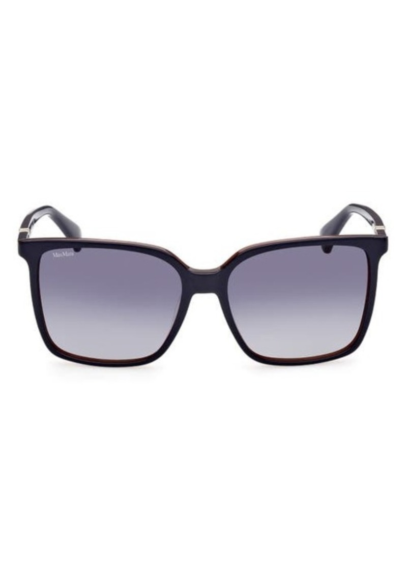 Max Mara 57mm Gradient Square Sunglasses