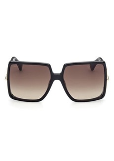 Max Mara 58mm Gradient Square Sunglasses