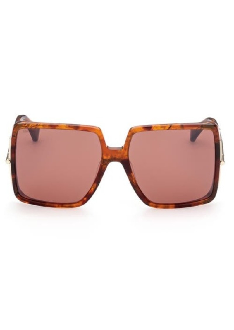 Max Mara 58mm Square Sunglasses