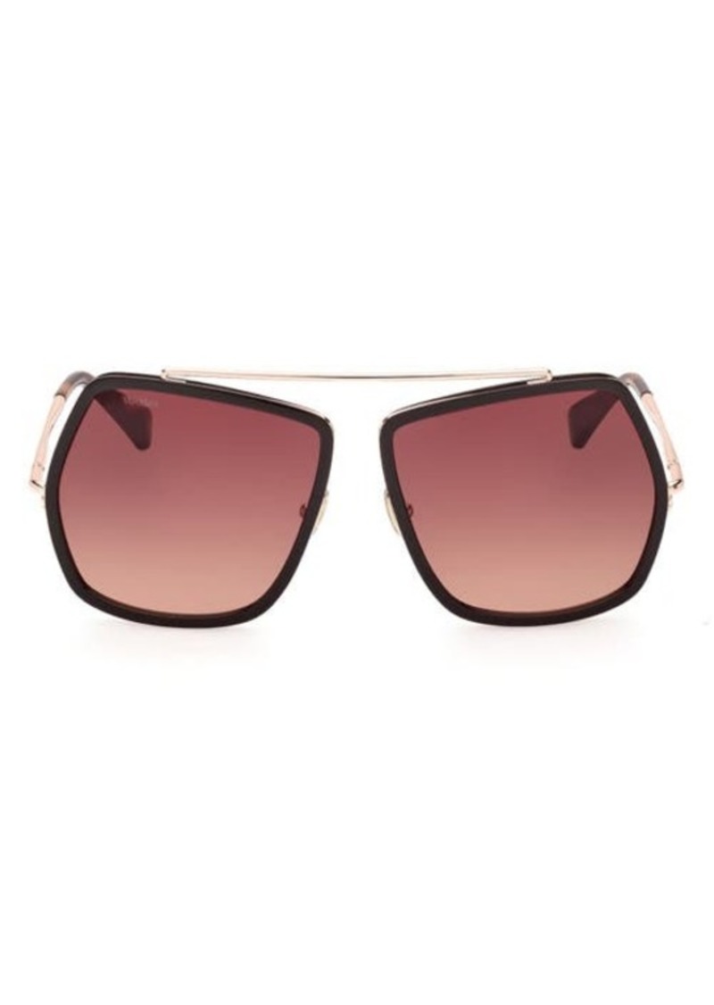 Max Mara 64mm Gradient Geometric Sunglasses