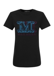 MAX MARA AGRO - Cotton T-shirt with embroidery