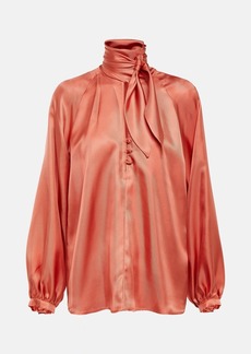 Max Mara Albenga silk slit blouse