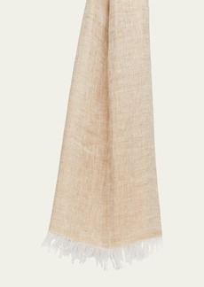 Max Mara Alfredo Fringed  Flax Scarf