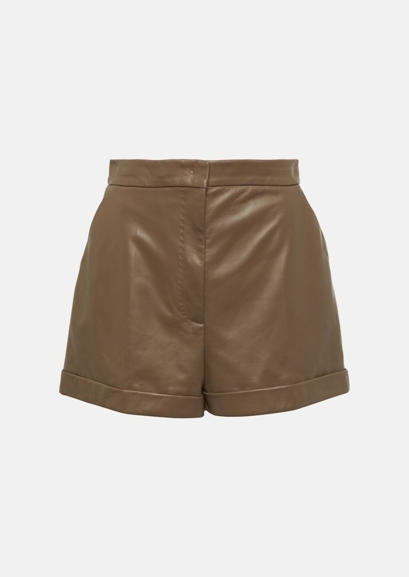 Max Mara Andorra leather shorts