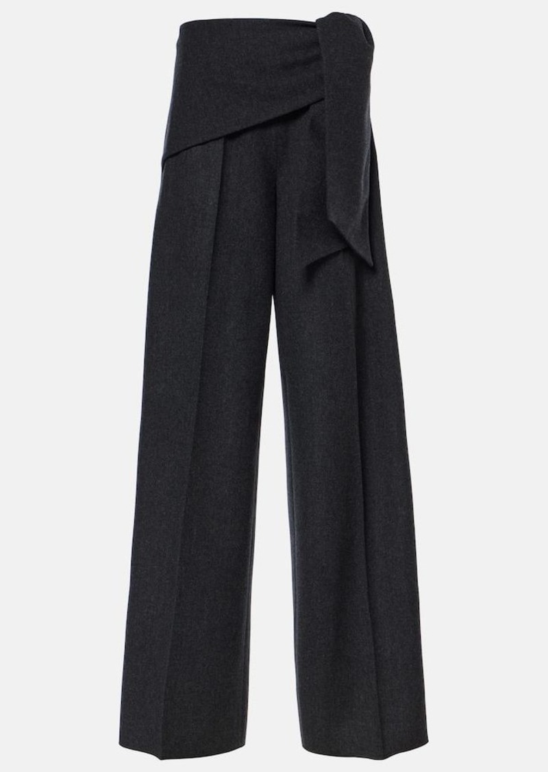 Max Mara Arsenio high-rise wool felt wide-leg pants