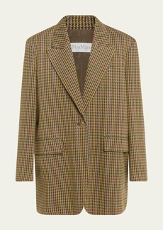 Max Mara Atlanta Single-Breasted Houndstooth Blazer