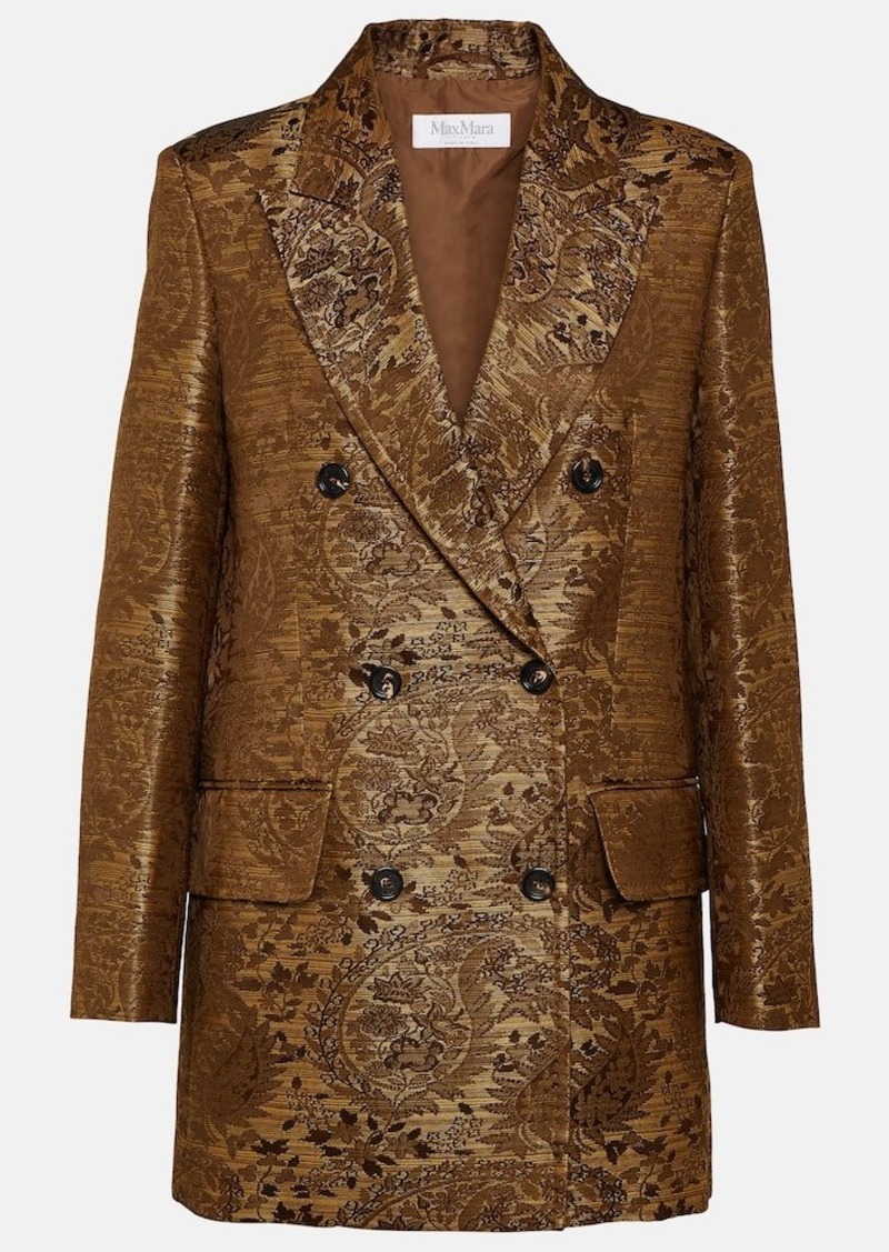 Max Mara Balia double-breasted jacquard blazer