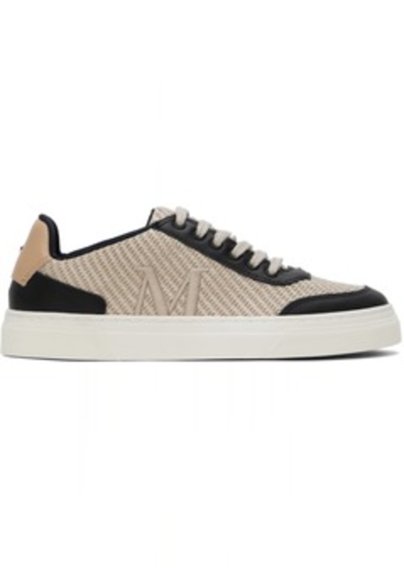 Max Mara Beige & Black Taba Sneakers