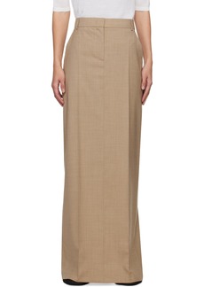 Max Mara Beige Circeo Maxi Skirt