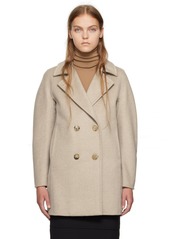 Max Mara Beige Double-Breasted Coat