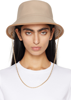 Max Mara Beige Embroidered Bucket Hat