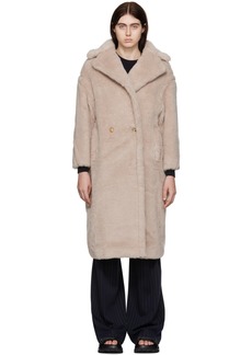 Max Mara Beige Tedgirl Faux-Fur Coat