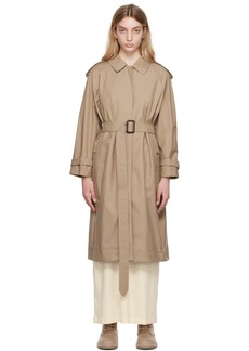 Max Mara Beige The Cube Belted Trench Coat