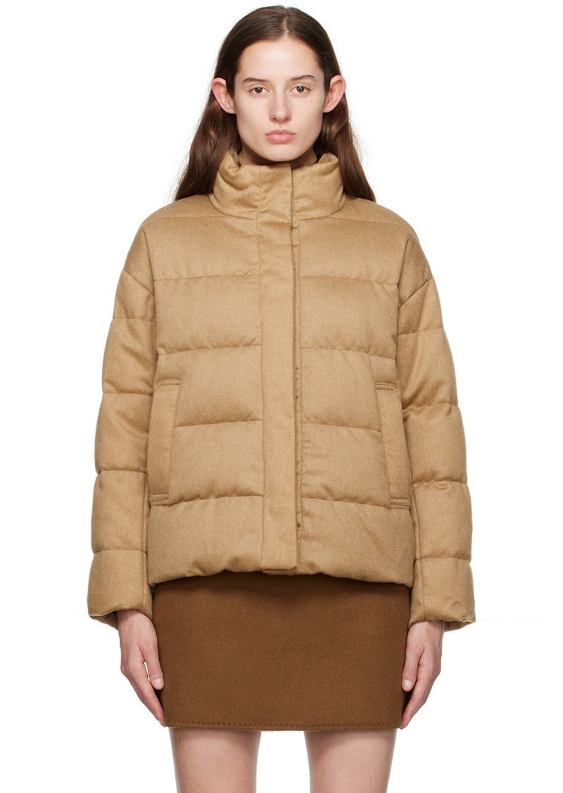 Max Mara Beige The Cube Donatello Reversible Down Jacket