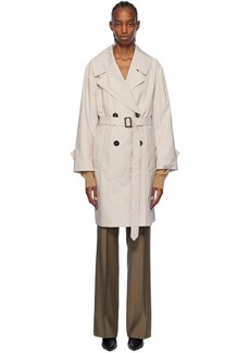 Max Mara Beige Vtrench Trench Coat