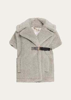 Max Mara Belted Alpaca Wool Vest Cape