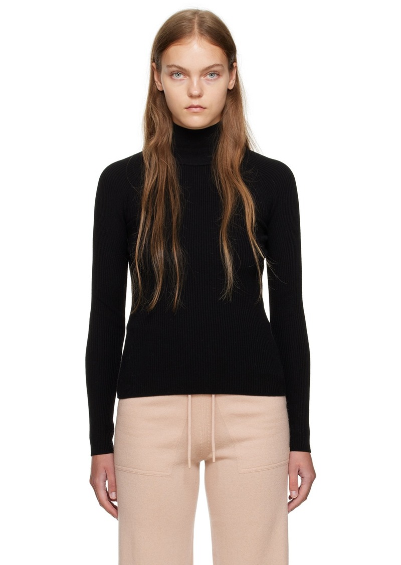 Max Mara Black Canard Turtleneck