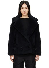 Max Mara Black Caserta Faux-Fur Jacket