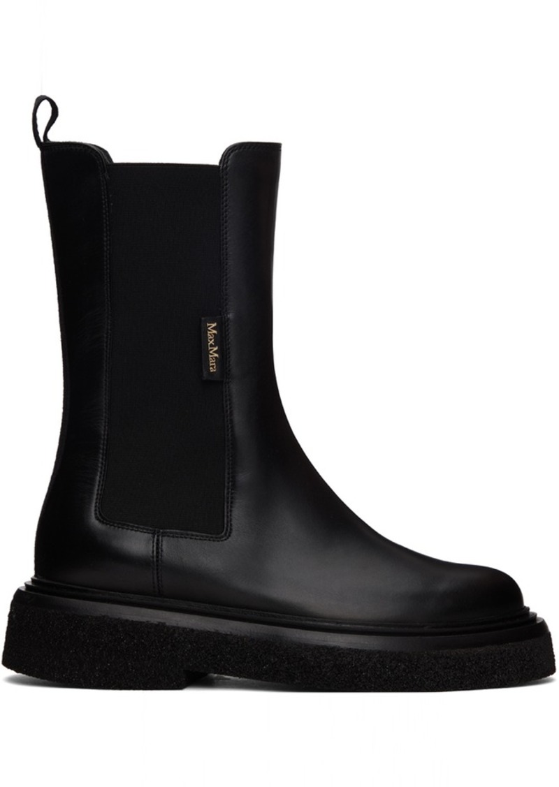 Max Mara Black English Chelsea Boots