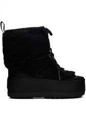 Max Mara Black Faux-Fur Teddyski-Fur Boots