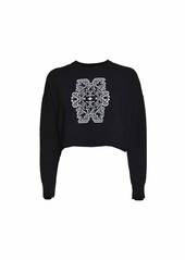 MAX MARA Black pure new wool Sir cropped pullover Max Mara