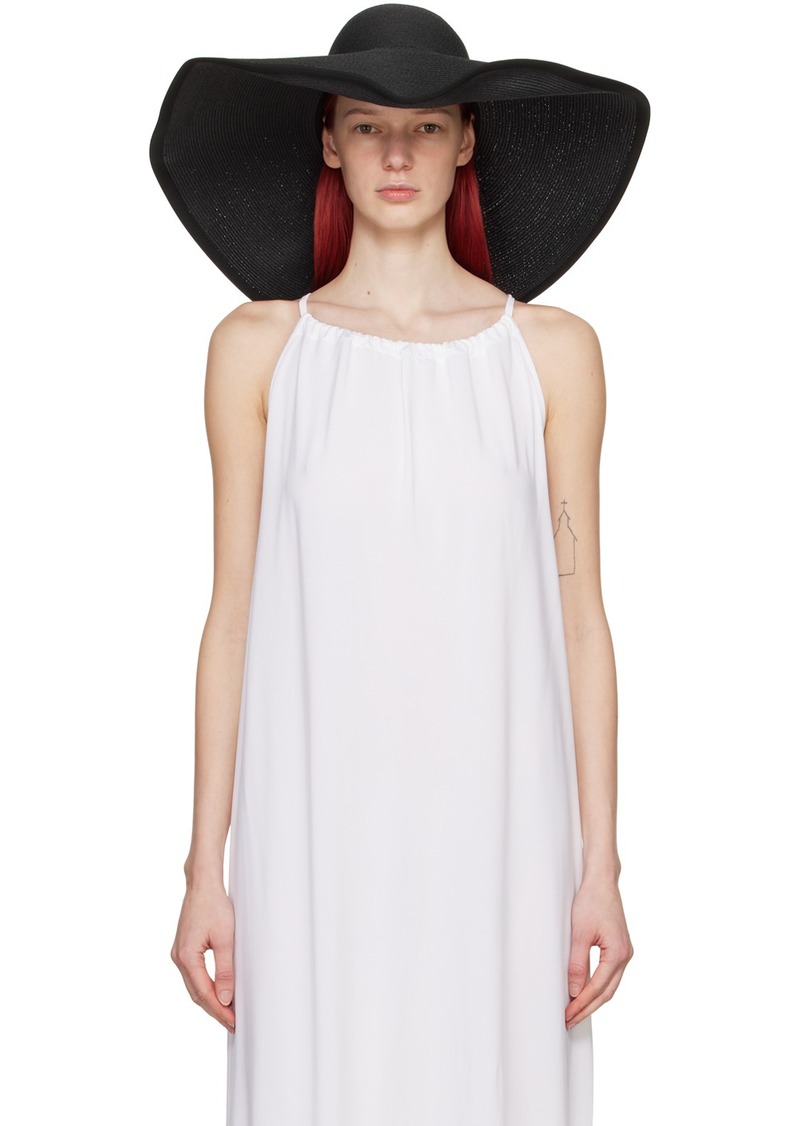 Max Mara Black Tullia Panama Hat