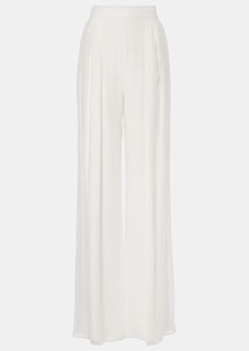 Max Mara Bridal Lampo silk chiffon wide-leg pants