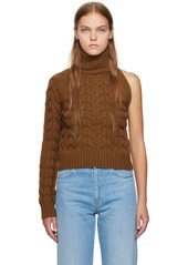 Max Mara Brown Single-Shoulder Sweater